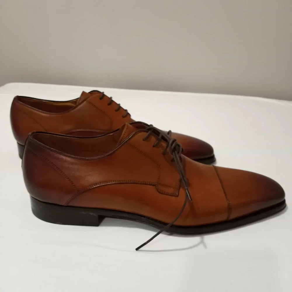 NEW MAGNANNI SAMSON BURNISHED CAP TOE DERBY MEN'S SHOES SIZE 12 - Picture 4 of 11